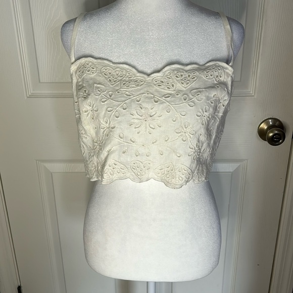 Madewell cropped spaghetti strap tee size 14 - Picture 1 of 3